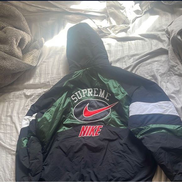 Nike Supreme Black and Green Jacket